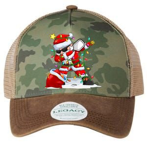 Funny Pickleball Christmas Dabbing Santa Playing Pickleball Legacy Tie Dye Trucker Hat