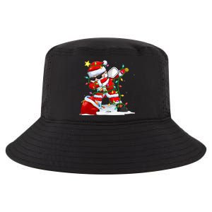 Funny Pickleball Christmas Dabbing Santa Playing Pickleball Cool Comfort Performance Bucket Hat