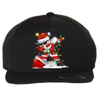 Funny Pickleball Christmas Dabbing Santa Playing Pickleball Wool Snapback Cap