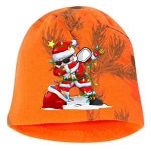 Funny Pickleball Christmas Dabbing Santa Playing Pickleball Kati - Camo Knit Beanie