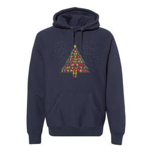 Funny Parrot Christmas Tree Macaw Cockatiel Parrot Xmas Premium Hoodie