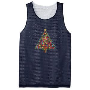 Funny Parrot Christmas Tree Macaw Cockatiel Parrot Xmas Mesh Reversible Basketball Jersey Tank