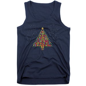 Funny Parrot Christmas Tree Macaw Cockatiel Parrot Xmas Tank Top