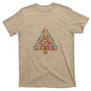 Funny Parrot Christmas Tree Macaw Cockatiel Parrot Xmas T-Shirt