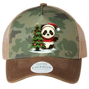 Festive Panda Claus for Christmas Celebration Legacy Tie Dye Trucker Hat