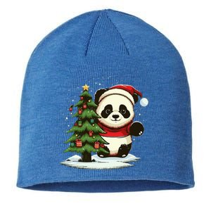 Festive Panda Claus for Christmas Celebration Sustainable Beanie