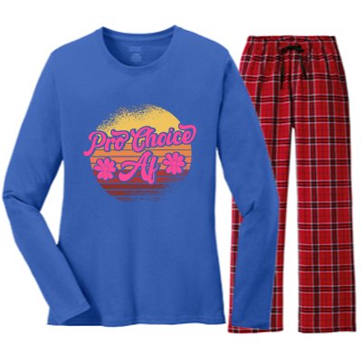 Feminist Pro Choice Af Gift Women's Long Sleeve Flannel Pajama Set 