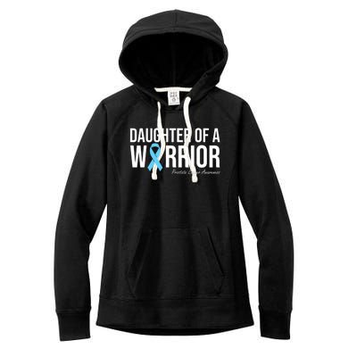 Family Prostate Cancer Awareness Light Blue Daughter Warrior Women's Fleece Hoodie