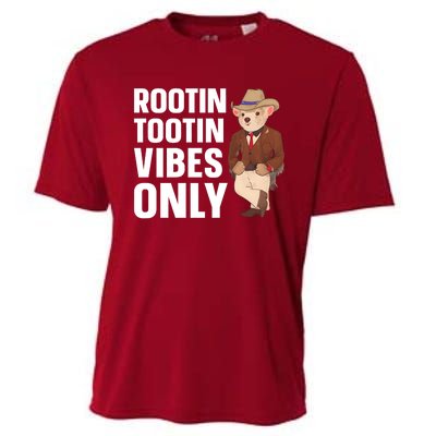 Funny Possum Cowboy Rootin Tootin Vibes Only Cooling Performance Crew T-Shirt