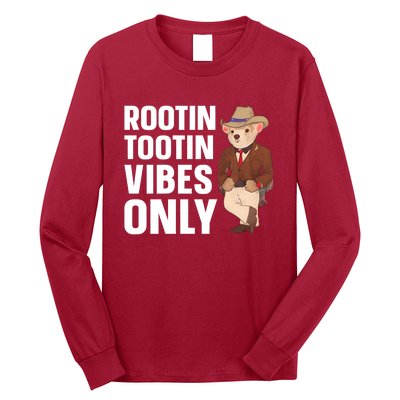 Funny Possum Cowboy Rootin Tootin Vibes Only Long Sleeve Shirt