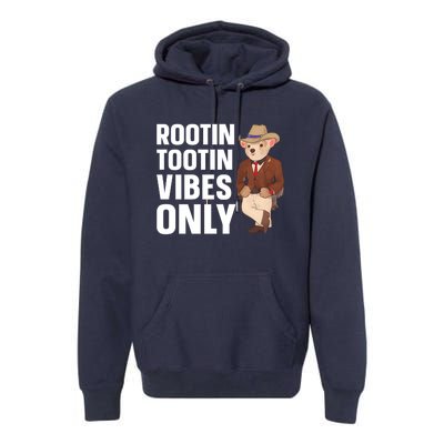 Funny Possum Cowboy Rootin Tootin Vibes Only Premium Hoodie