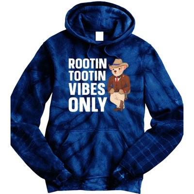 Funny Possum Cowboy Rootin Tootin Vibes Only Tie Dye Hoodie