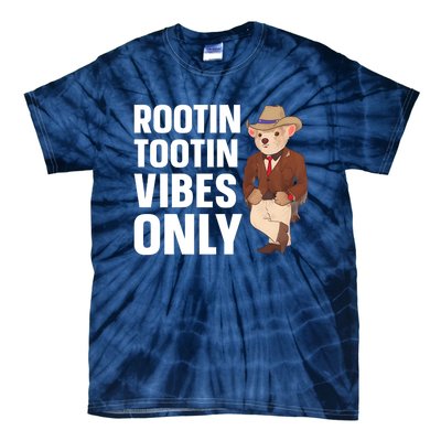 Funny Possum Cowboy Rootin Tootin Vibes Only Tie-Dye T-Shirt