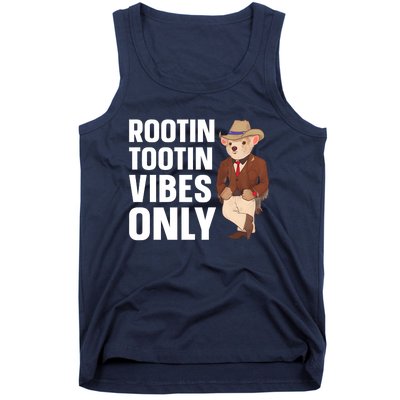 Funny Possum Cowboy Rootin Tootin Vibes Only Tank Top