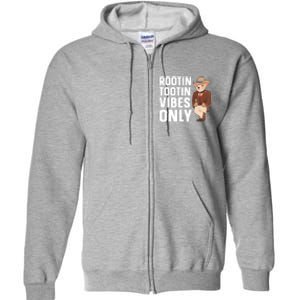 Funny Possum Cowboy Rootin Tootin Vibes Only Full Zip Hoodie