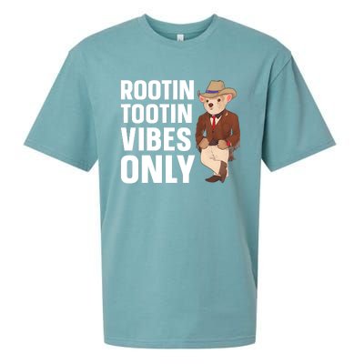 Funny Possum Cowboy Rootin Tootin Vibes Only Sueded Cloud Jersey T-Shirt