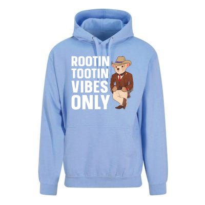 Funny Possum Cowboy Rootin Tootin Vibes Only Unisex Surf Hoodie