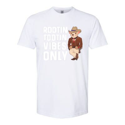 Funny Possum Cowboy Rootin Tootin Vibes Only Softstyle CVC T-Shirt