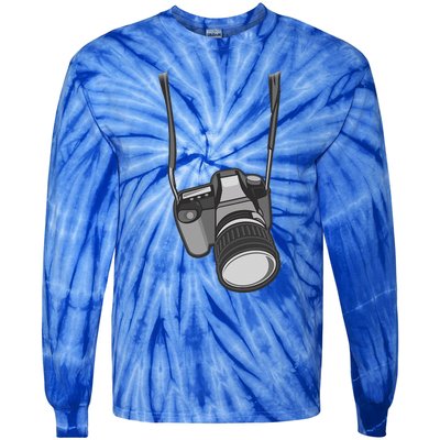 Funny Photographer Costume Camera Halloween Gift Ideas Tie-Dye Long Sleeve Shirt