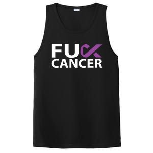 Fuck Pancreatic Cancer F U Fu Purple Ribbon Cancer Awareness Gift PosiCharge Competitor Tank