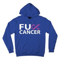 Fuck Pancreatic Cancer F U Fu Purple Ribbon Cancer Awareness Gift Hoodie