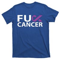 Fuck Pancreatic Cancer F U Fu Purple Ribbon Cancer Awareness Gift T-Shirt