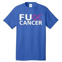 Fuck Pancreatic Cancer F U Fu Purple Ribbon Cancer Awareness Gift Tall T-Shirt