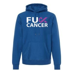 Fuck Pancreatic Cancer F U Fu Purple Ribbon Cancer Awareness Gift Premium Hoodie