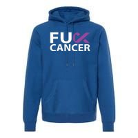 Fuck Pancreatic Cancer F U Fu Purple Ribbon Cancer Awareness Gift Premium Hoodie