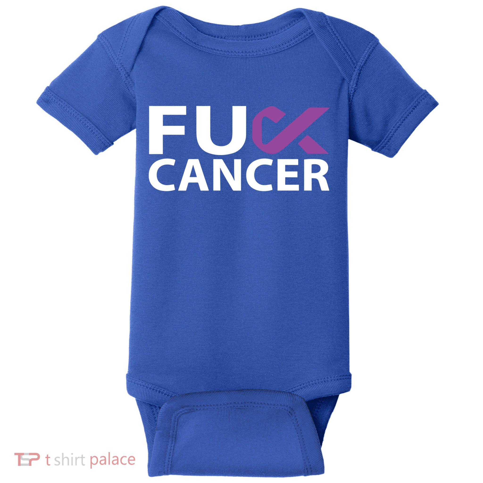 Fuck Pancreatic Cancer F U Fu Purple Ribbon Cancer Awareness Gift Baby Bodysuit