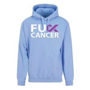 Fuck Pancreatic Cancer F U Fu Purple Ribbon Cancer Awareness Gift Unisex Surf Hoodie