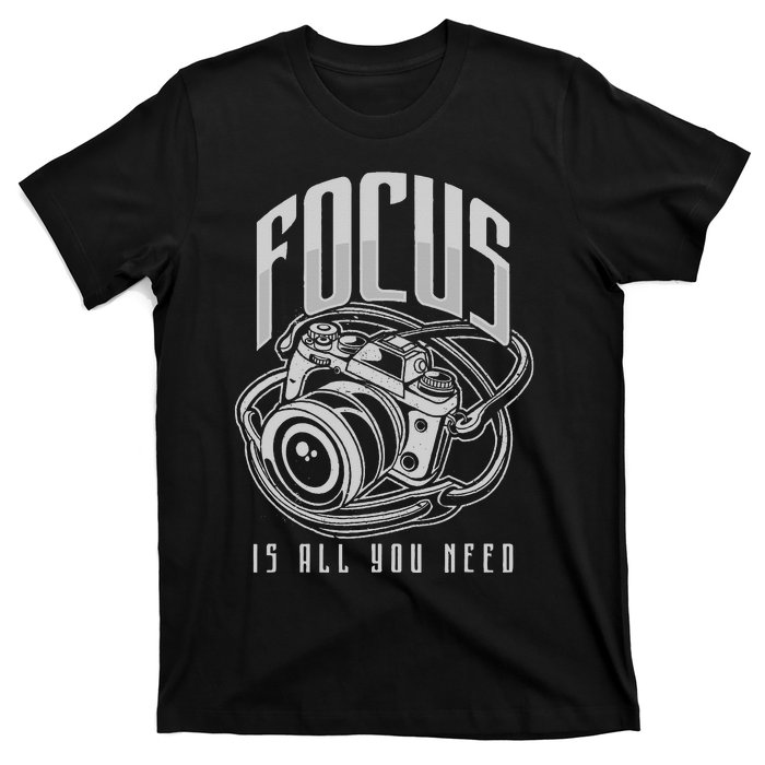 Focus Photographer Camera Gift T-Shirt