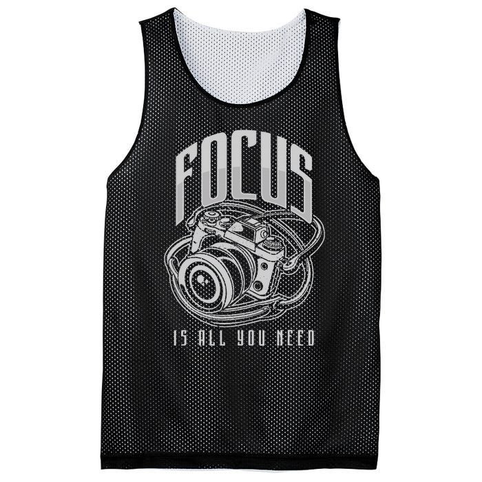 Focus Photographer Camera Gift Mesh Reversible Basketball Jersey Tank