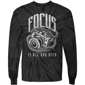 Focus Photographer Camera Gift Tie-Dye Long Sleeve Shirt