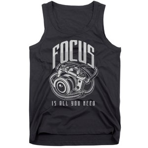 Focus Photographer Camera Gift Tank Top