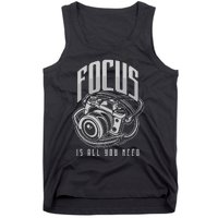 Focus Photographer Camera Gift Tank Top