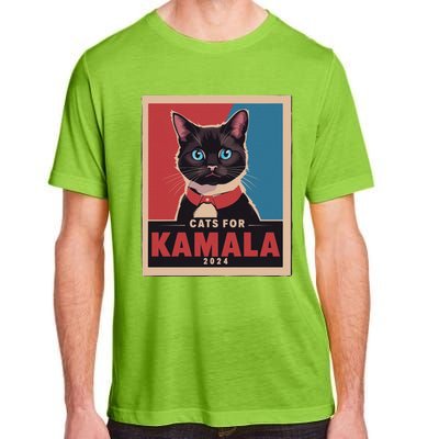 Funny Political Cats For Kamala Gift Adult ChromaSoft Performance T-Shirt