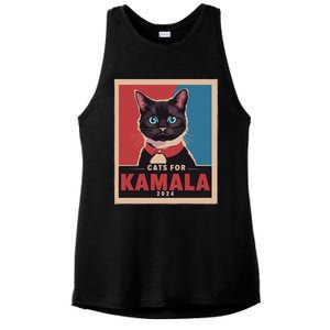 Funny Political Cats For Kamala Gift Ladies PosiCharge Tri-Blend Wicking Tank