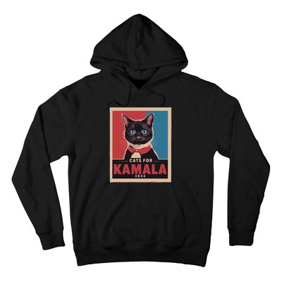 Funny Political Cats For Kamala Gift Hoodie