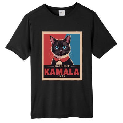 Funny Political Cats For Kamala Gift Tall Fusion ChromaSoft Performance T-Shirt