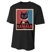 Funny Political Cats For Kamala Gift Performance Sprint T-Shirt