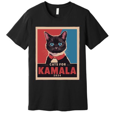 Funny Political Cats For Kamala Gift Premium T-Shirt