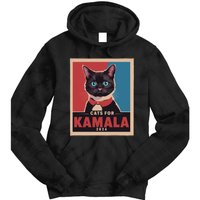 Funny Political Cats For Kamala Gift Tie Dye Hoodie