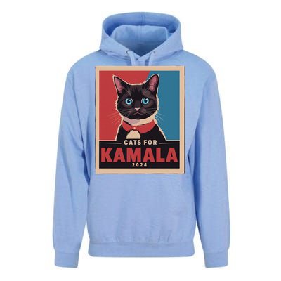 Funny Political Cats For Kamala Gift Unisex Surf Hoodie