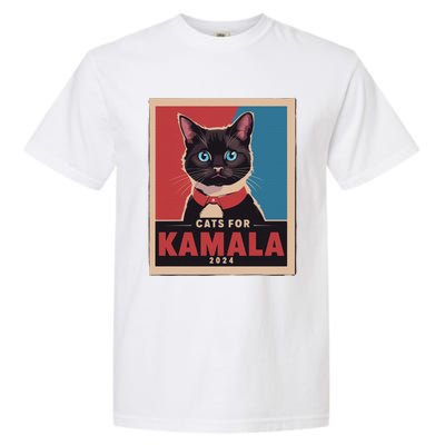 Funny Political Cats For Kamala Gift Garment-Dyed Heavyweight T-Shirt