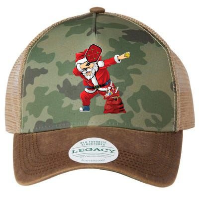 Funny Pickleball Christmas Santa Playing Pickleball Legacy Tie Dye Trucker Hat