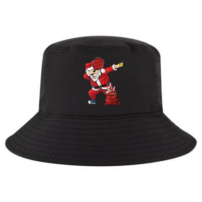 Funny Pickleball Christmas Santa Playing Pickleball Cool Comfort Performance Bucket Hat