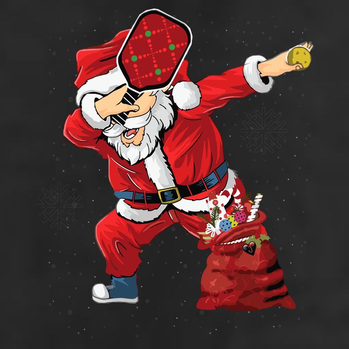 Funny Pickleball Christmas Santa Playing Pickleball Cool Comfort Performance Bucket Hat