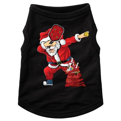 Funny Pickleball Christmas Santa Playing Pickleball Doggie Tank
