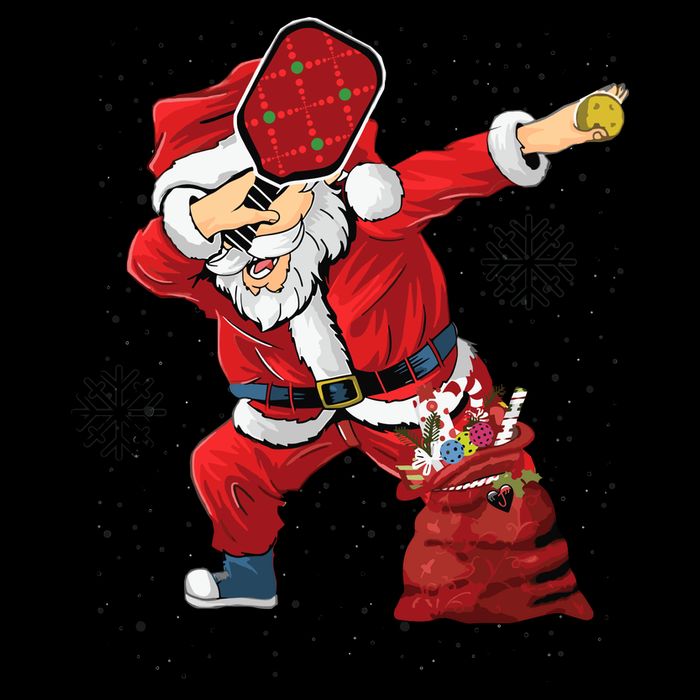 Funny Pickleball Christmas Santa Playing Pickleball Cooling Performance Crew T-Shirt